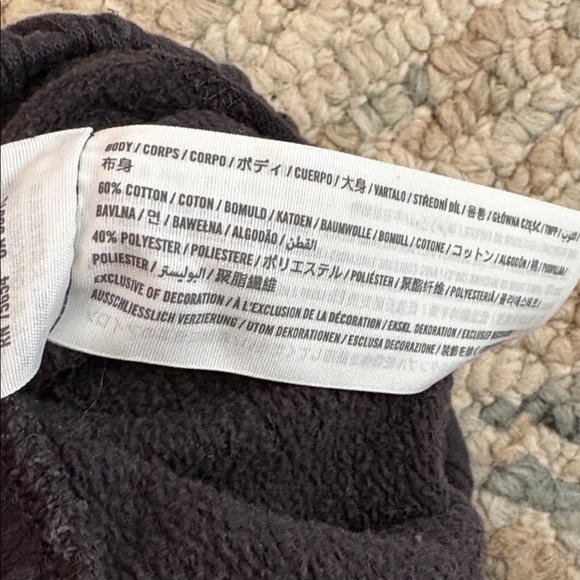 Hollister Black Joggers with Floral Detail - Sweatpants- High Rise - Size Medium - Picture 3 of 7